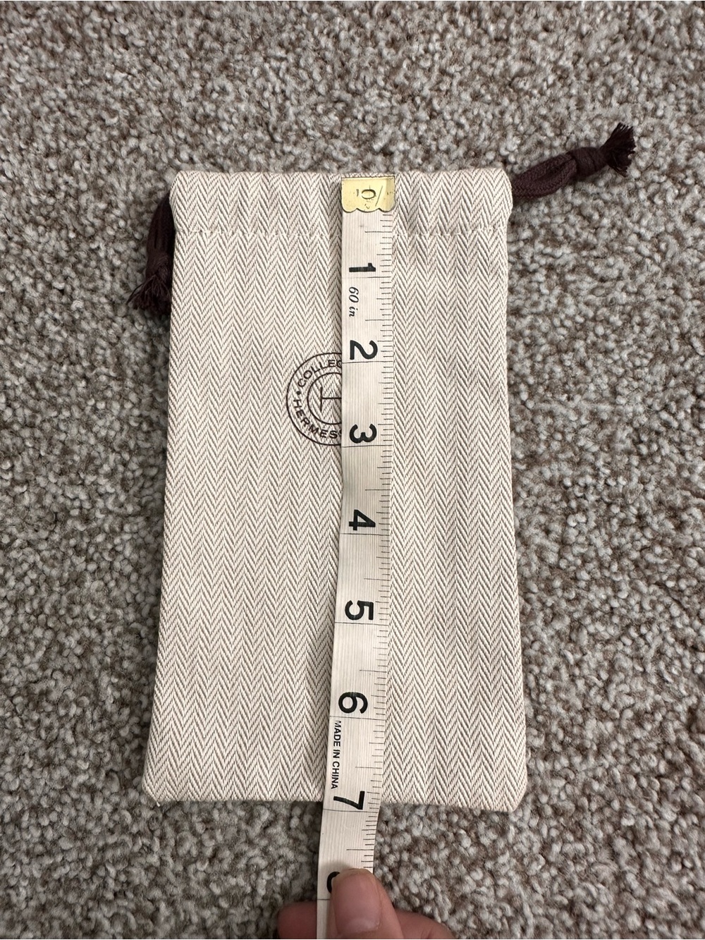 Beige Drawstring Dust Bag - Picture 3 of 3